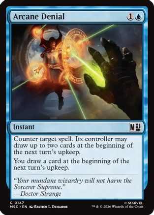 Arcane Denial (Surge Foil) (MSC-147) [Commander: Marvel Super Heroes] Foil