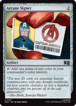 Arcane Signet (0191) (Surge Foil) (MSC-191) [Commander: Marvel Super Heroes] Foil
