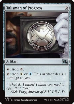 Talisman of Progress (Surge Foil) (MSC-221) [Commander: Marvel Super Heroes] Foil