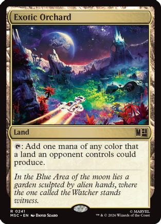 Exotic Orchard (Surge Foil) (MSC-241) [Commander: Marvel Super Heroes] Foil