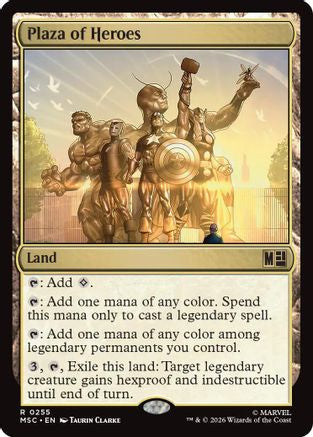 Plaza of Heroes (Surge Foil) (MSC-255) [Commander: Marvel Super Heroes] Foil