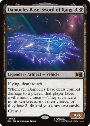 Damocles Base, Sword of Kang (Surge Foil) (MSC-042) [Commander: Marvel Super Heroes] Foil