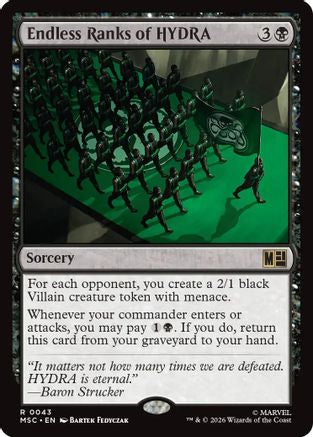 Endless Ranks of HYDRA (Surge Foil) (MSC-043) [Commander: Marvel Super Heroes] Foil