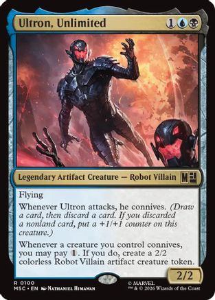 Ultron, Unlimited (Surge Foil) (MSC-100) [Commander: Marvel Super Heroes] Foil