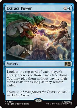 Extract Power (Surge Foil) (MSC-029) [Commander: Marvel Super Heroes] Foil