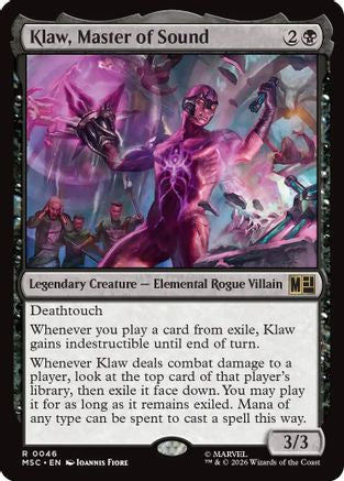 Klaw, Master of Sound (Surge Foil) (MSC-046) [Commander: Marvel Super Heroes] Foil