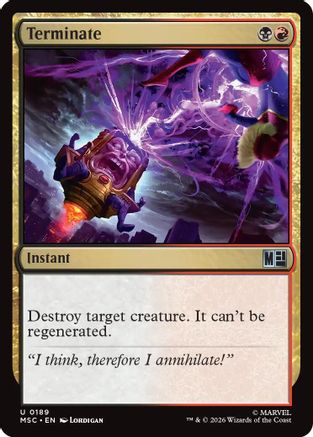 Terminate (Surge Foil) (MSC-189) [Commander: Marvel Super Heroes] Foil