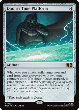 Doom's Time Platform (Surge Foil) (MSC-103) [Commander: Marvel Super Heroes] Foil