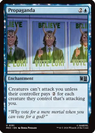 Propaganda (Surge Foil) (MSC-151) [Commander: Marvel Super Heroes] Foil