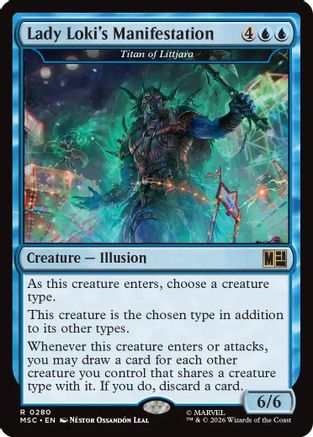 Lady Loki's Manifestation - Titan of Littjara (Surge Foil) (MSC-280) [Commander: Marvel Super Heroes] Foil