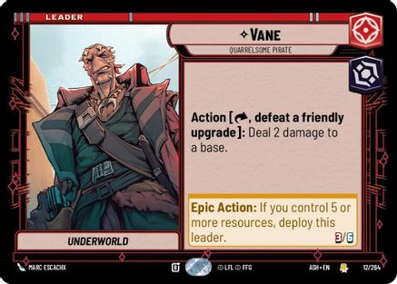 Vane - Quarrelsome Pirate (12/264) [Ashes of the Empire]