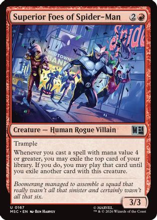 Superior Foes of Spider-Man (Surge Foil) (MSC-167) [Commander: Marvel Super Heroes] Foil