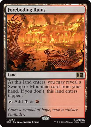 Foreboding Ruins (Surge Foil) (MSC-244) [Commander: Marvel Super Heroes] Foil