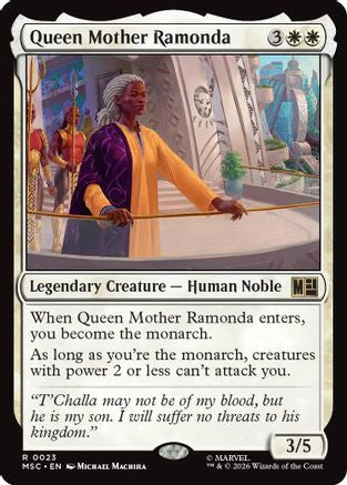 Queen Mother Ramonda (Surge Foil) (MSC-023) [Commander: Marvel Super Heroes] Foil