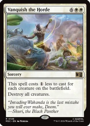 Vanquish the Horde (Surge Foil) (MSC-146) [Commander: Marvel Super Heroes] Foil
