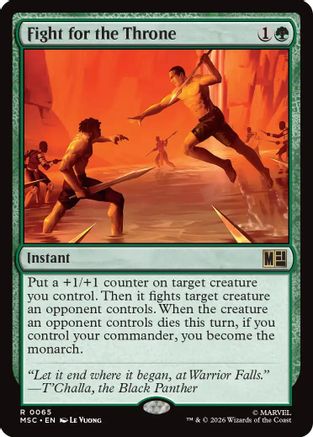 Fight for the Throne (Surge Foil) (MSC-065) [Commander: Marvel Super Heroes] Foil