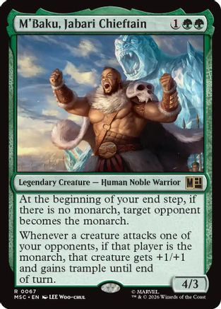 M'Baku, Jabari Chieftain (Surge Foil) (MSC-067) [Commander: Marvel Super Heroes] Foil