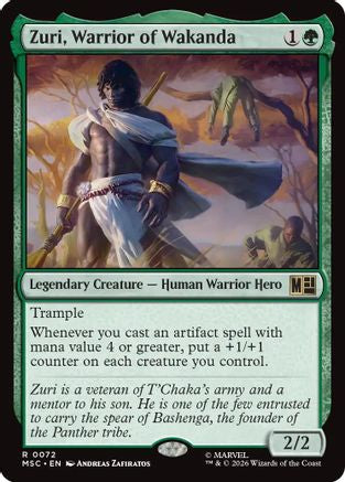 Zuri, Warrior of Wakanda (Surge Foil) (MSC-072) [Commander: Marvel Super Heroes] Foil