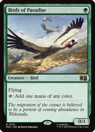 Birds of Paradise (Surge Foil) (MSC-170) [Commander: Marvel Super Heroes] Foil