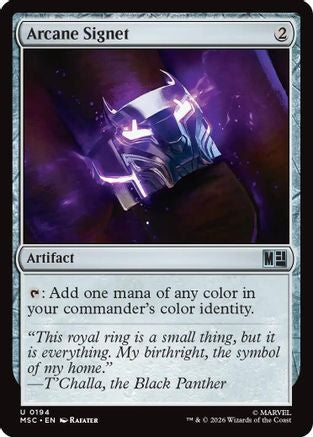 Arcane Signet (MSC-194) (Surge Foil) [Commander: Marvel Super Heroes] Foil