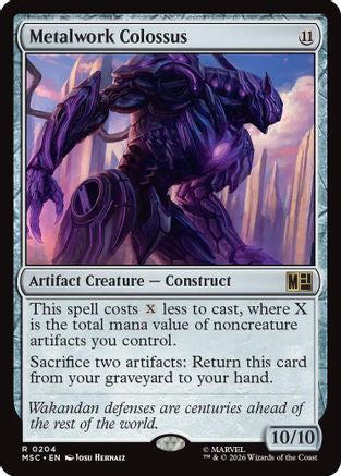Metalwork Colossus (Surge Foil) (MSC-204) [Commander: Marvel Super Heroes] Foil