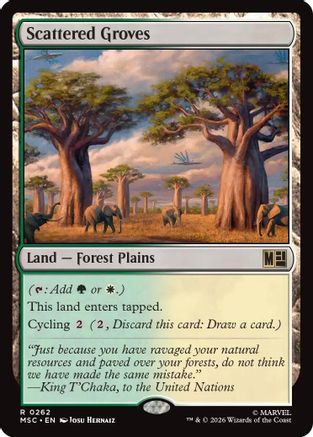 Scattered Groves (Surge Foil) (MSC-262) [Commander: Marvel Super Heroes] Foil