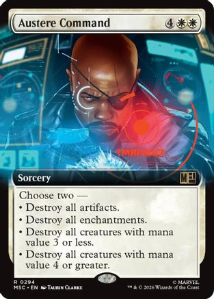 Austere Command (Extended Art) (MSC-294) [Commander: Marvel Super Heroes] Foil