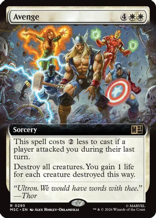 Avenge (Extended Art) (MSC-295) [Commander: Marvel Super Heroes] Foil