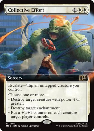 Collective Effort (Extended Art) (MSC-299) [Commander: Marvel Super Heroes] Foil
