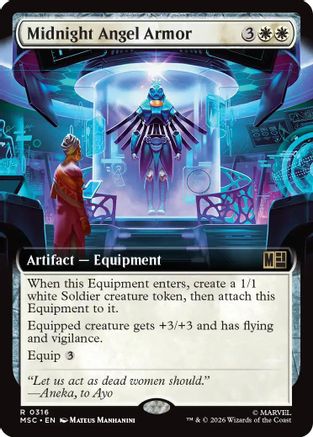 Midnight Angel Armor (Extended Art) (MSC-316) [Commander: Marvel Super Heroes] Foil