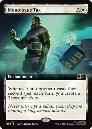 Monologue Tax (Extended Art) (MSC-317) [Commander: Marvel Super Heroes] Foil