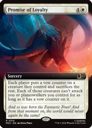 Promise of Loyalty (Extended Art) (MSC-319) [Commander: Marvel Super Heroes] Foil