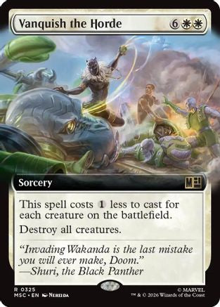 Vanquish the Horde (Extended Art) (MSC-325) [Commander: Marvel Super Heroes] Foil