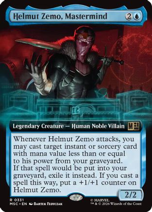 Helmut Zemo, Mastermind (Extended Art) (MSC-331) [Commander: Marvel Super Heroes] Foil