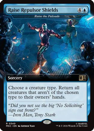 Raise Repulsor Shields - Raise the Palisade (Extended Art) (MSC-340) [Commander: Marvel Super Heroes] Foil