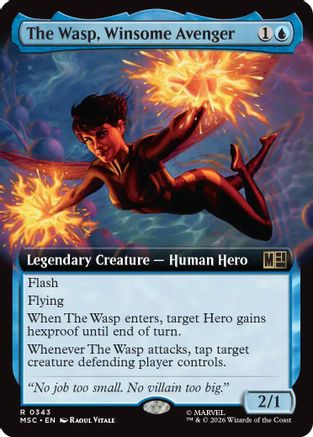 The Wasp, Winsome Avenger (Extended Art) (MSC-343) [Commander: Marvel Super Heroes]