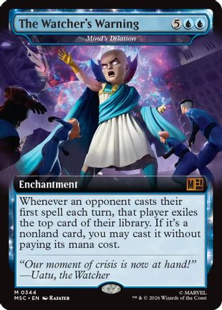 The Watcher's Warning - Mind's Dilation (Extended Art) (MSC-344) [Commander: Marvel Super Heroes] Foil