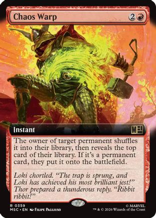 Chaos Warp (Extended Art) (MSC-359) [Commander: Marvel Super Heroes] Foil