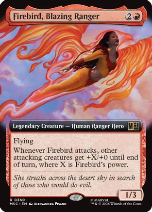 Firebird, Blazing Ranger (Extended Art) (MSC-360) [Commander: Marvel Super Heroes] Foil