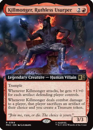 Killmonger, Ruthless Usurper (Extended Art) (MSC-364) [Commander: Marvel Super Heroes] Foil
