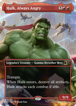 Hulk, Always Angry (Borderless) (MSC-502) [Commander: Marvel Super Heroes]