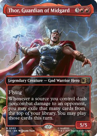 Thor, Guardian of Midgard (Borderless) (MSC-503) [Commander: Marvel Super Heroes]