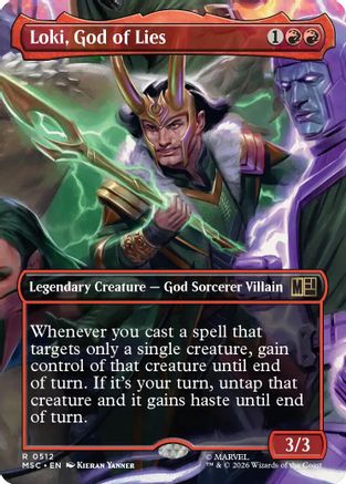 Loki, God of Lies (Borderless) (MSC-512) [Commander: Marvel Super Heroes]