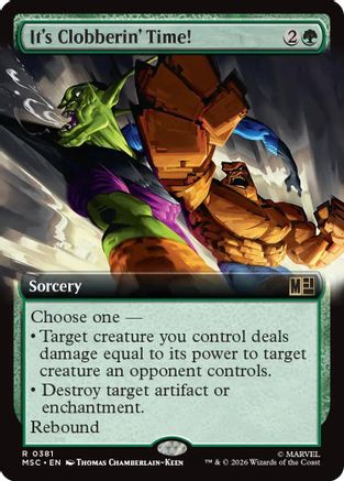 It's Clobberin' Time! (Extended Art) (MSC-381) [Commander: Marvel Super Heroes] Foil