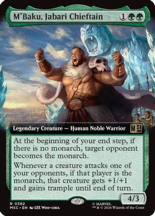M'Baku, Jabari Chieftain (Extended Art) (MSC-382) [Commander: Marvel Super Heroes] Foil