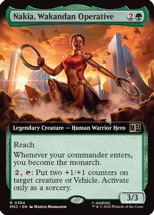 Nakia, Wakandan Operative (Extended Art) (MSC-384) [Commander: Marvel Super Heroes] Foil