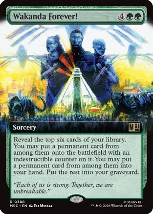 Wakanda Forever! (Extended Art) (MSC-388) [Commander: Marvel Super Heroes] Foil