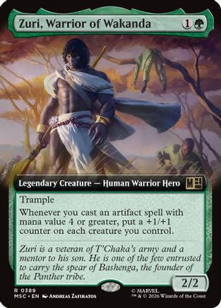 Zuri, Warrior of Wakanda (Extended Art) (MSC-389) [Commander: Marvel Super Heroes] Foil
