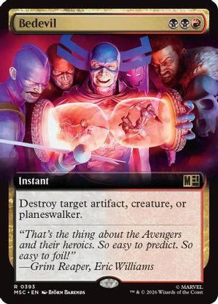 Bedevil (Extended Art) (MSC-393) [Commander: Marvel Super Heroes] Foil