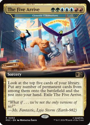The Five Arrive - Genesis Ultimatum (Extended Art) (MSC-402) [Commander: Marvel Super Heroes] Foil